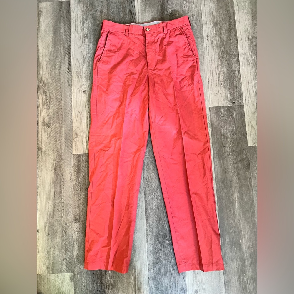 Brooks Brothers Men’s Hudson‎ 31/32 100% Cotton Coral Red Chinos